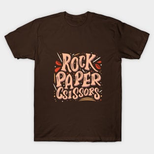 Rock Paper Scissors Art Design with Hand T-Shirt